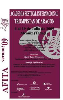 Inicio de la  concentración de verano 2009 de la Academia Festival Internacional Trompistas de Aragón.