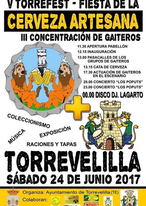 V Torresfest- Fiesta de la Cerveza Artesana. 24 de Junio. Torrevelilla