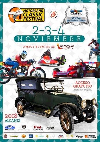 MotorLand Classic Festival y Feria Autoclassic. Del 2 al 4 de noviembre de 2018