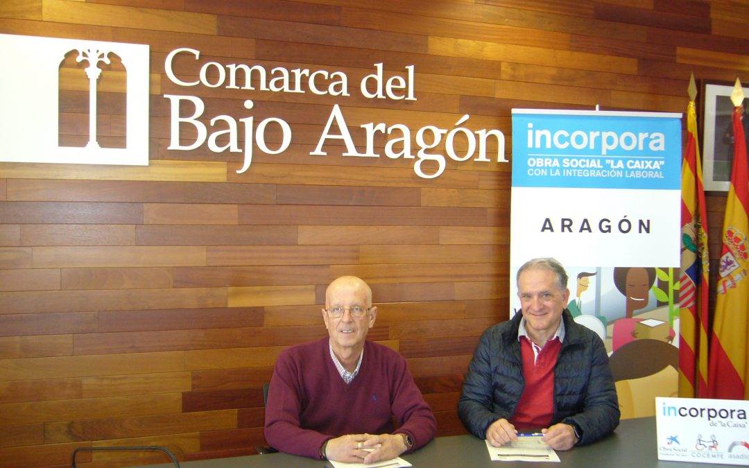 COMARCA BAJO ARAGÓN renueva su compromiso con el programa Incorpora de ”la Caixa”