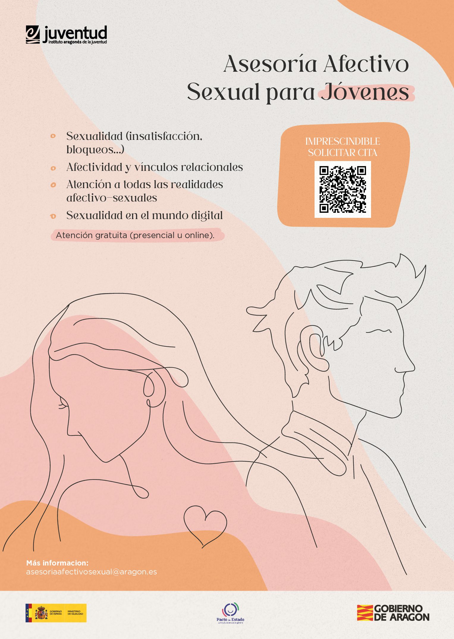El Instituto Aragonés de la Juventud (IAJ) pone en marcha una nueva  asesoría que ofrece terapia afectivo sexual a la juventud aragonesa